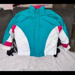 Vintage Color Block Ski Jacket